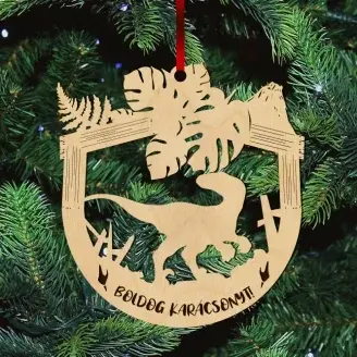 Fa karácsonyfadísz - Velociraptor