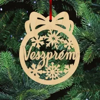 Fa karácsonyfadísz - Veszprém