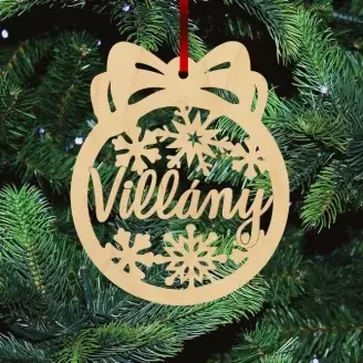 Fa karácsonyfadísz - Villány