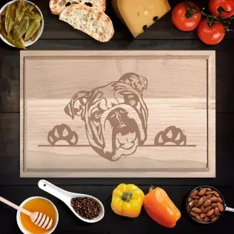 Angol Bulldog vágódeszka - nyeles