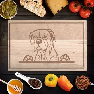 Argentin dog  vágódeszka - kicsi