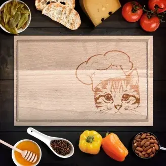 Macska chef vágódeszka - kicsi