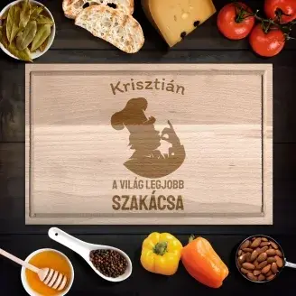 A világ legjobb szakácsa vágódeszka - kicsi