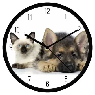 Cica és kutyus 1 falióra