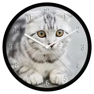 Lógó fülű cica falióra