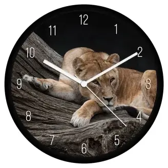 Nőstény oroszlán falióra
