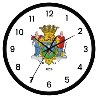 Pécs címeres falióra