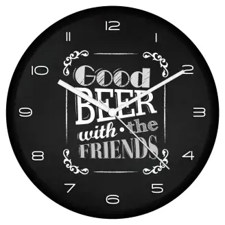 Sör barátokkal logós falióra