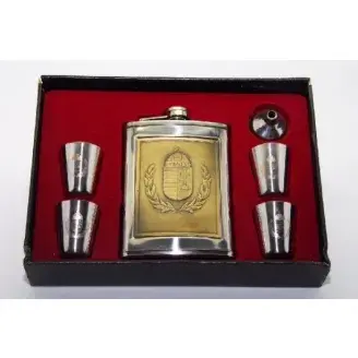 Fém laposüveg szett - magyar címeres