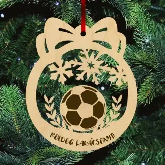 Fa karácsonyfadísz  - Focilabda