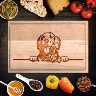 Golden Retriever vágódeszka - kicsi