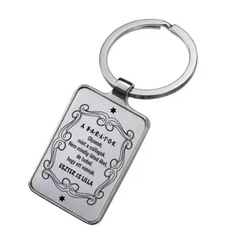 Gravírozott kulcstartó - A barátok olyanok mint a csillagok