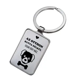 Gravírozott kulcstartó - Kutya nélkül