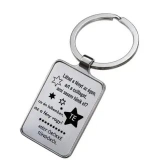 Gravírozott kulcstartó - Te vagy a fény