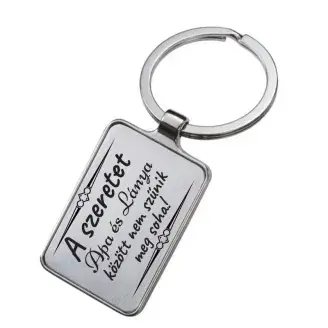 Gravírozott kulcstartó - Apa és lánya