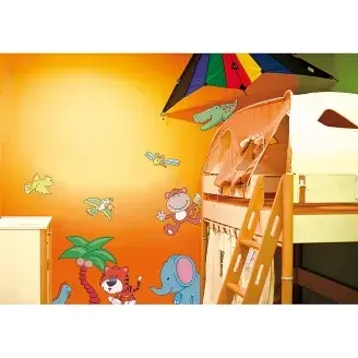 Gyerekszoba falmatrica – esőerdő állatok