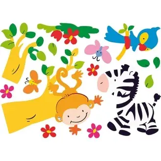 Gyerekszoba falmatrica - Madagaszkár
