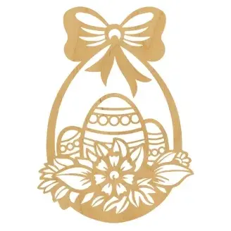 Fa húsvéti dísz - hímes tojással