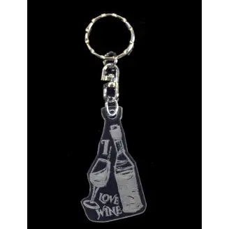 Plexi kulcstartó - Bor kedvelőknek