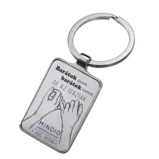 Gravírozott kulcstartó - Igaz barátok - fiúknak