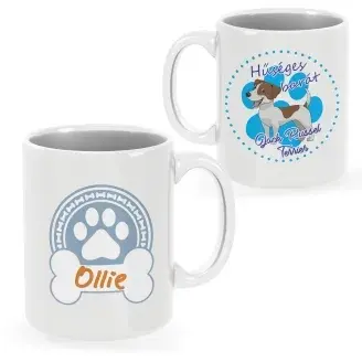 Jack Russel terrier bögre egyedi névvel