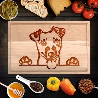 Jack Russell terrier vágódeszka - XXL