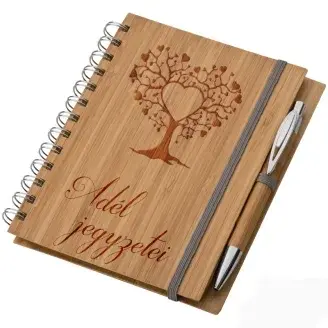 Bambusz füzet A5 + toll - Jegyzeteim