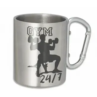 Fém karabíneres bögre - GYM