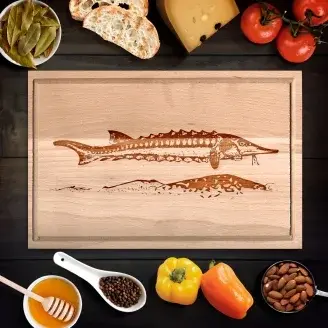 Kecsege vágódeszka - kicsi