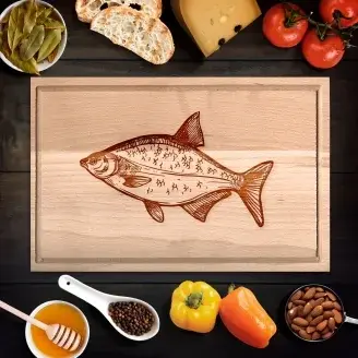 Keszeg vágódeszka - nagy