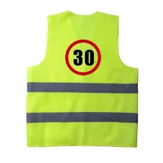 Láthatósági mellény 30. születésnapra