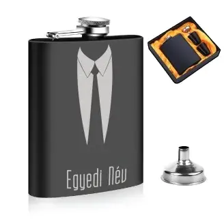 Flaska szett legénybúcsú - Fekete