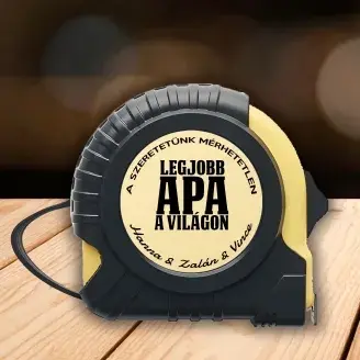 Legjobb apa a világon egyedi neves mérőszalag