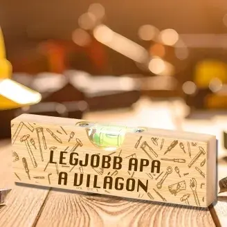 Legjobb apa a világon bambusz vízmérték