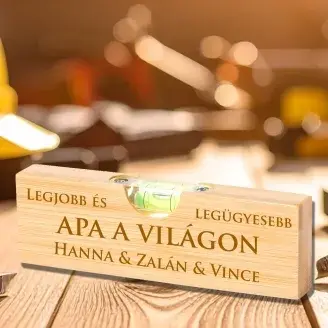 A legügyesebb apa egyedi vízmérték nevekkel