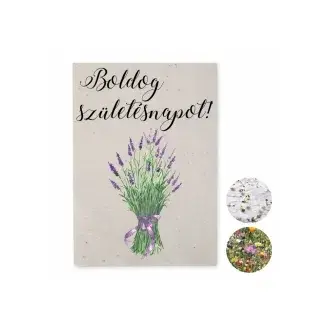 Üdvözlőlap magpapírból - Boldog Születésnapot!