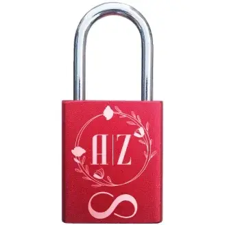 Piros szerelem lakat - Monogram