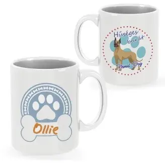 Német dog bögre egyedi névvel