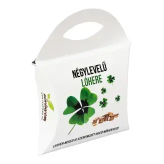 Szerencsehozó lóhere magok díszdobozban