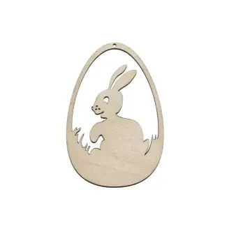 Fa húsvéti dísz - nyuszi a fűben