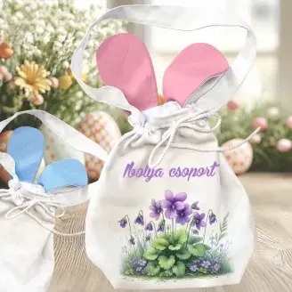 Húsvéti  nyuszifüles zsák Óvodás csoportnak - Ibolya csoport 