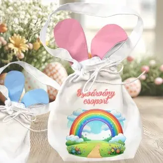 Húsvéti  nyuszifüles zsák Óvodás csoportnak - Szivárvány csoport