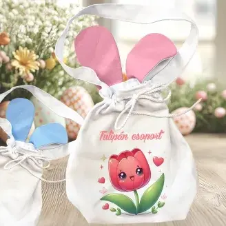 Húsvéti  nyuszifüles zsák Óvodás csoportnak - Tulipán csoport
