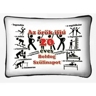 Örök ifjú párna 20. születésnapra