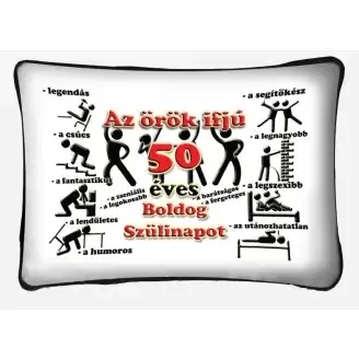 Örök ifjú párna 50. születésnapra