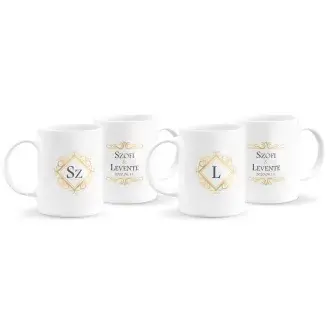 Monogramos páros bögre 12