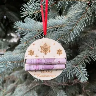 Pénztartós karácsonyfadísz - dupla