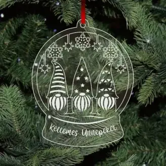 Plexi karácsonyfadísz - Karácsonyi manók