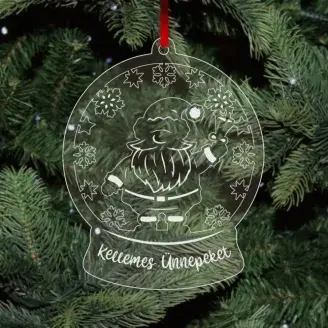 Plexi karácsonyfadísz - Télapó