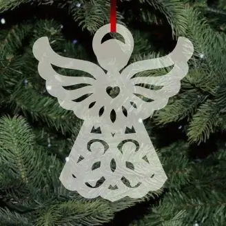 Plexi karácsonyfadísz - Angyal